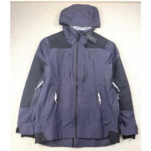 NWT Rhône NANOPROJECTS Men's Navy Waterproof Hooded Ski Snowboard Jacket S